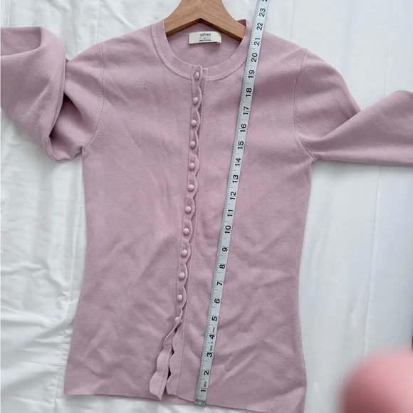 Wilfred Mauve Button-Down Ribbed Cardigan - Picture 4 of 4